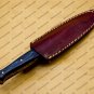 Custom Forged Hunter Knife Damascus Steel Boot Throwing Dagger Hunting Knife Bone and Brass + Cover