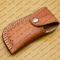 Damascus Folding Pocket knife Karambit red color Knife Hunting knife Handle Wood +Damascus Keychain