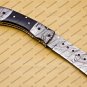 Custom Hand Made Damascus Steel Lxuary Knife Folding Pocket Knife Hunting Knife with Leather Sheeth