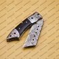 Custom Hand Made Damascus Steel Lxuary Knife Folding Pocket Knife Hunting Knife with Leather Sheeth