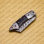 Custom Hand Made Damascus Steel Lxuary Knife Folding Pocket Knife Hunting Knife with Leather Sheeth