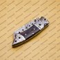Custom Hand Made Damascus Steel Lxuary Knife Folding Pocket Knife Hunting Knife with Leather Sheeth