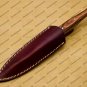 Custom Forged Hunter Knife Damascus Steel Boot Throwing Dagger Hunting Knife Bone and Brass + Cover