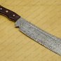 Damascus Steel Cleaver Chopper Chef Kitchen Knife Heavy Duty Damascus Handle Walnut Wood + Sheath