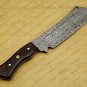 Damascus Steel Cleaver Chopper Chef Kitchen Knife Heavy Duty Damascus Handle Walnut Wood + Sheath