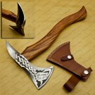 Custom Handmade Carbon Steel Viking Axe | Hunting Camping Battle | Wood Handle