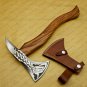 Custom Handmade Carbon Steel Viking Axe | Hunting Camping Battle | Wood Handle
