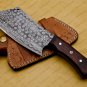 Handmade Damascus Steel Cleaver Chopper Chef Kitchen Knife Heavy Duty Damascus Handle Walnut Wood
