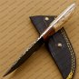 Customize Custom Hand Made Forged Hunter Knife Damascus Steel Bowie Knife Handle with Leather Sheath