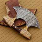 Handmade Damascus Chef Kitchen Ulu Knife Making Custom 100% Handmade Damascus