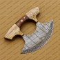 Handmade Damascus Chef Kitchen Ulu Knife Making Custom 100% Handmade Damascus