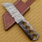 Custom Forged Hunter Knife Damascus Steel Hammered Bowie Knife Handle Tali Wood With Leather Sheath