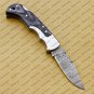 Customize Damascus Pocket Folding Knife, Groomsmen Gifts Anniversary Gift Leather Sheath