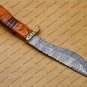 Custom Damascus Hunting Bowie Knife Fixed Blade Gift for Men, Handmade Gift + Cover
