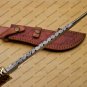 Custom Damascus Hunting Bowie Knife Fixed Blade Gift for Men, Handmade Gift + Cover