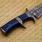 Custom Damascus Hunting Bowie Knife Fixed Blade Gift for Men, Handmade Gift + Cover