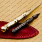 Custom Forged Hunter Damascus Steel Tri Dagger Hand Forged Twisted Pattern Kris Dagger With Cover