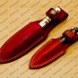 Custom Forged Hunter Damascus Steel Tri Dagger Hand Forged Twisted Pattern Kris Dagger With Cover
