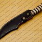 Custom Damascus Hunting Bowie Knife Fixed Blade Gift for Men, Handmade Gift + Cover