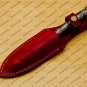 Custom Forged Hunter Damascus Steel Tri Dagger Hand Forged Twisted Pattern Kris Dagger With Cover