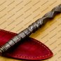 Custom Forged Hunter Damascus Steel Tri Dagger Hand Forged Twisted Pattern Kris Dagger With Cover