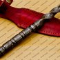 Custom Forged Hunter Damascus Steel Tri Dagger Hand Forged Twisted Pattern Kris Dagger With Cover