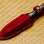 Custom Forged Hunter Damascus Steel Tri Dagger Hand Forged Twisted Pattern Kris Dagger With Cover