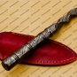 Custom Forged Hunter Damascus Steel Tri Dagger Hand Forged Twisted Pattern Kris Dagger With Cover