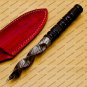 Custom Forged Hunter Damascus Steel Tri Dagger Hand Forged Twisted Pattern Kris Dagger With Cover