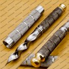 Custom Forged Hunter Damascus Steel Tri Dagger Hand Forged Twisted Pattern Kris Dagger With Cover