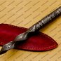 Custom Forged Hunter Damascus Steel Tri Dagger Hand Forged Twisted Pattern Kris Dagger With Cover
