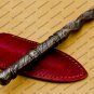 Custom Forged Hunter Damascus Steel Tri Dagger Hand Forged Twisted Pattern Kris Dagger With Cover