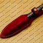 Custom Forged Hunter Damascus Steel Tri Dagger Hand Forged Twisted Pattern Kris Dagger With Cover
