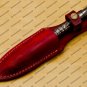 Custom Forged Hunter Damascus Steel Tri Dagger Hand Forged Twisted Pattern Kris Dagger With Cover