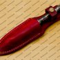 Custom Forged Hunter Damascus Steel Tri Dagger Hand Forged Twisted Pattern Kris Dagger With Cover