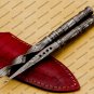 Custom Forged Hunter Damascus Steel Tri Dagger Hand Forged Twisted Pattern Kris Dagger With Cover