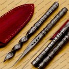 Custom Forged Hunter Damascus Steel Tri Dagger Hand Forged Twisted Pattern Kris Dagger With Cover