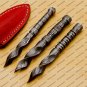 Custom Forged Hunter Damascus Steel Tri Dagger Hand Forged Twisted Pattern Kris Dagger With Cover