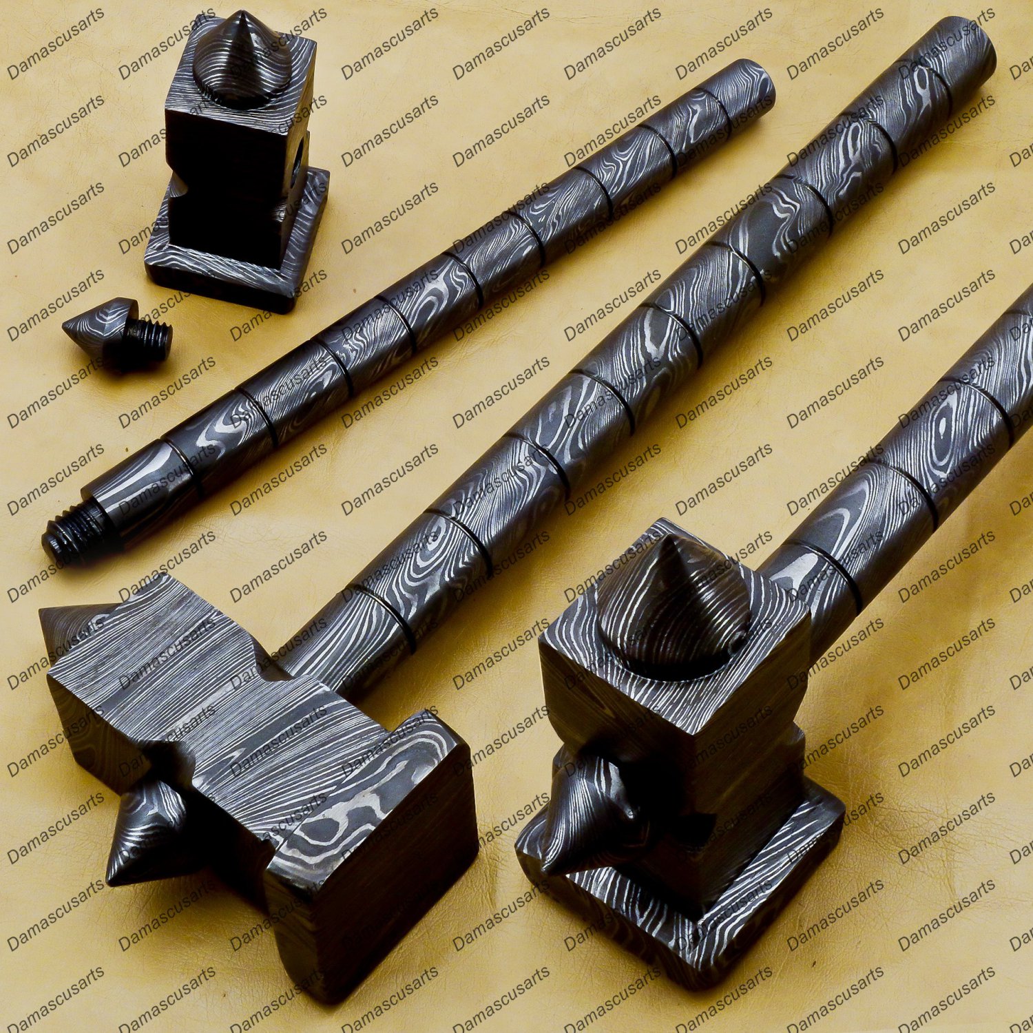 Custom Handmade Damascus Steel Solid Full Tang Thor Hammer/valentine Gift/gift for Him/gift for Dad