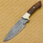 Damascus Hunting Knife, Damascus Fixed Blade, Skinner Gut Hook Knife, Viking Knife, Handmade Knife