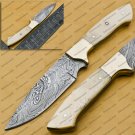Damascus Hunting Knife, Damascus Fixed Blade, Skinner Gut Hook Knife, Viking Knife, Handmade Knife