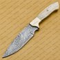 Damascus Hunting Knife, Damascus Fixed Blade, Skinner Gut Hook Knife, Viking Knife, Handmade Knife