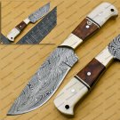 Damascus Hunting Knife, Damascus Fixed Blade, Skinner Gut Hook Knife, Viking Knife, Handmade Knife
