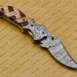 Custom Made Damascus Steel Folding Pocket Knife Best Gift for him groomsmen knives Fold knife