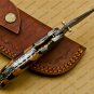 Custom Made Damascus Steel Folding Pocket Knife Best Gift for him groomsmen knives Fold knife