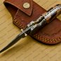 Custom Made Damascus Steel Folding Pocket Knife Best Gift for him groomsmen knives Fold knife
