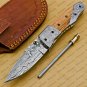 Custom Made Damascus Steel Folding Pocket Knife Best Gift for him groomsmen knives Fold knife