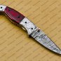 Custom Made Damascus Steel Folding Pocket Knife Best Gift for him groomsmen knives Fold knife