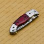 Custom Made Damascus Steel Folding Pocket Knife Best Gift for him groomsmen knives Fold knife