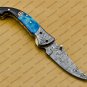 Custom Made Damascus Steel Folding Pocket Knife Best Gift for him groomsmen knives Fold knife